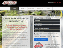 Tablet Screenshot of cedarparkautobody.com
